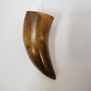 Small Burnt style Viking Drinking Horn 7-9 inches